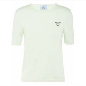 Prada knit shirt seafoam green 44